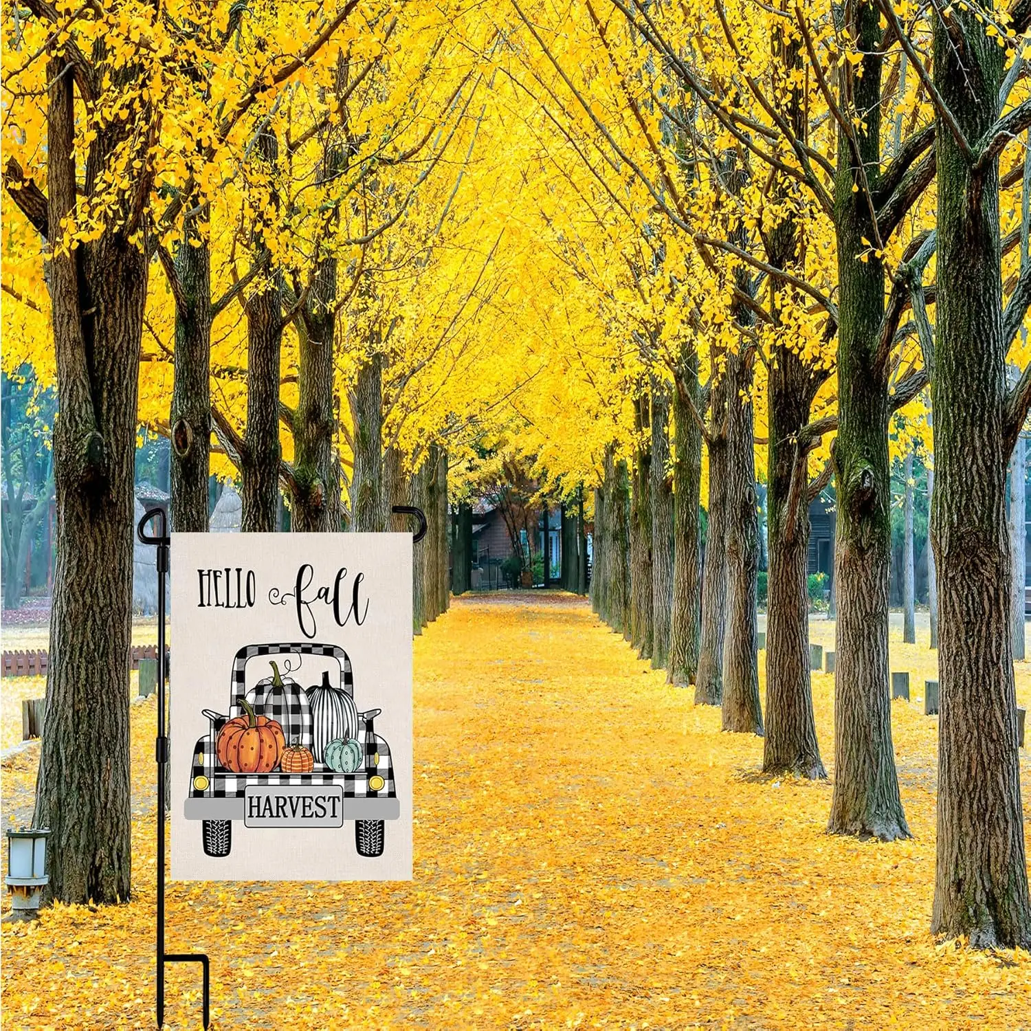 Happy Fall Garden Flags Double Sided Thanksgiving Garden Flags Harvest Pumpkin Yard Decorations Fall House Flags 12.5 x 18 I yyi