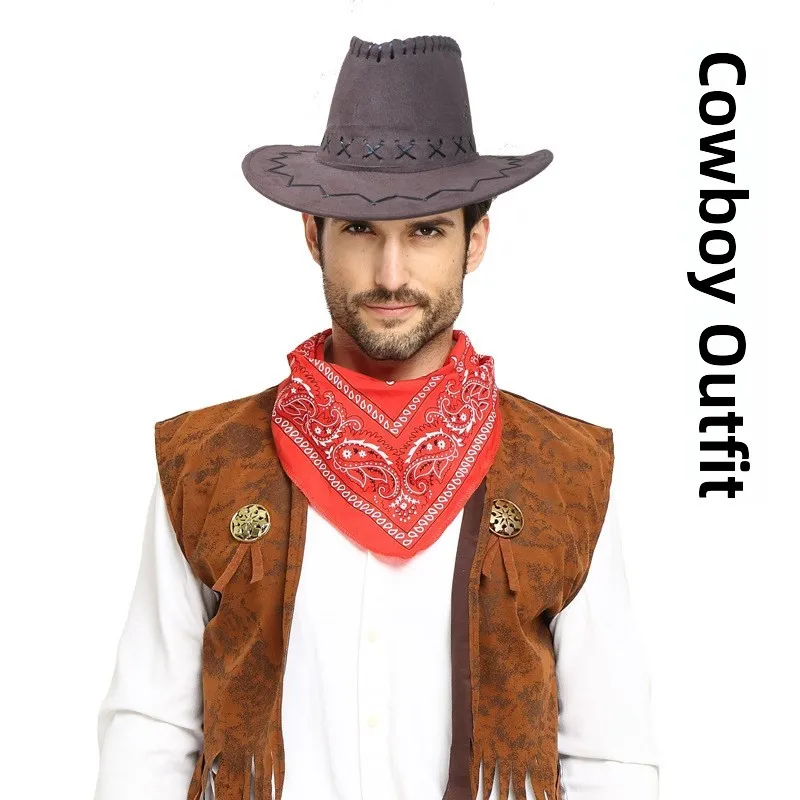 

Halloween Western Cowboy Costume Party Outfit Vest Set Women's Ethnic Stage Performance Clothing Brand New Winter 2013