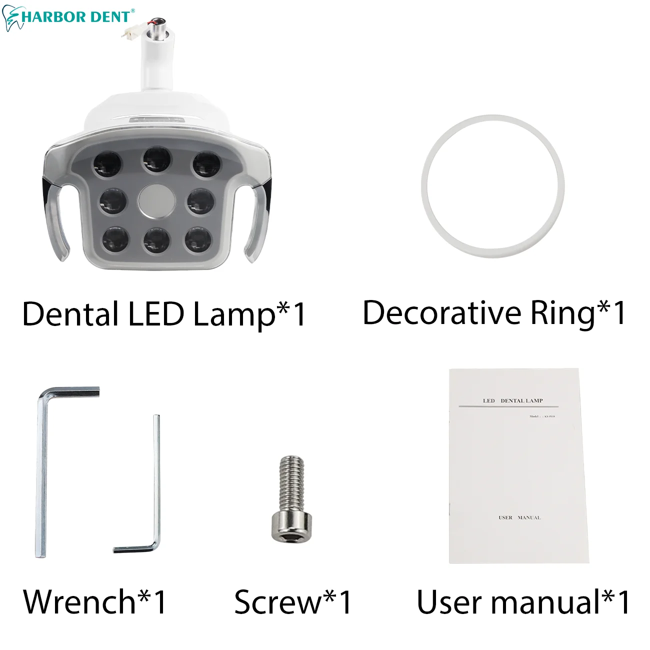 หลอดไฟ LED 8หลอดสำหรับทันตกรรมสวิตช์ประสาทสัมผัสอุณหภูมิสีสำหรับเก้าอี้ทันตกรรม