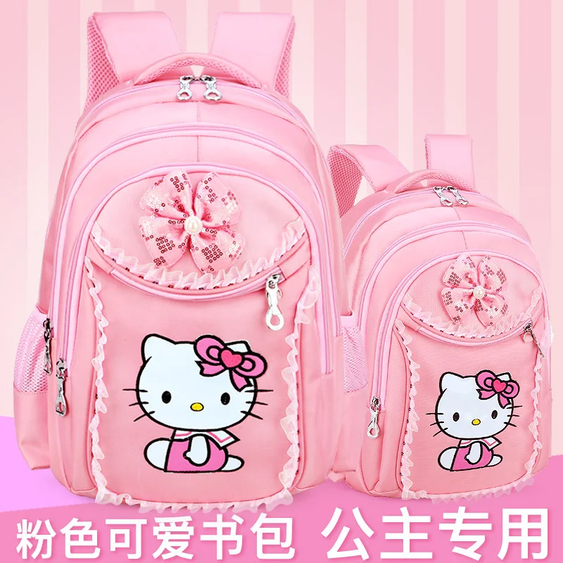 

Sanrio Hello Kitty School Bag School Burden Reduction Waterproof Large Capacity Cute Cartoon Children's Backpack