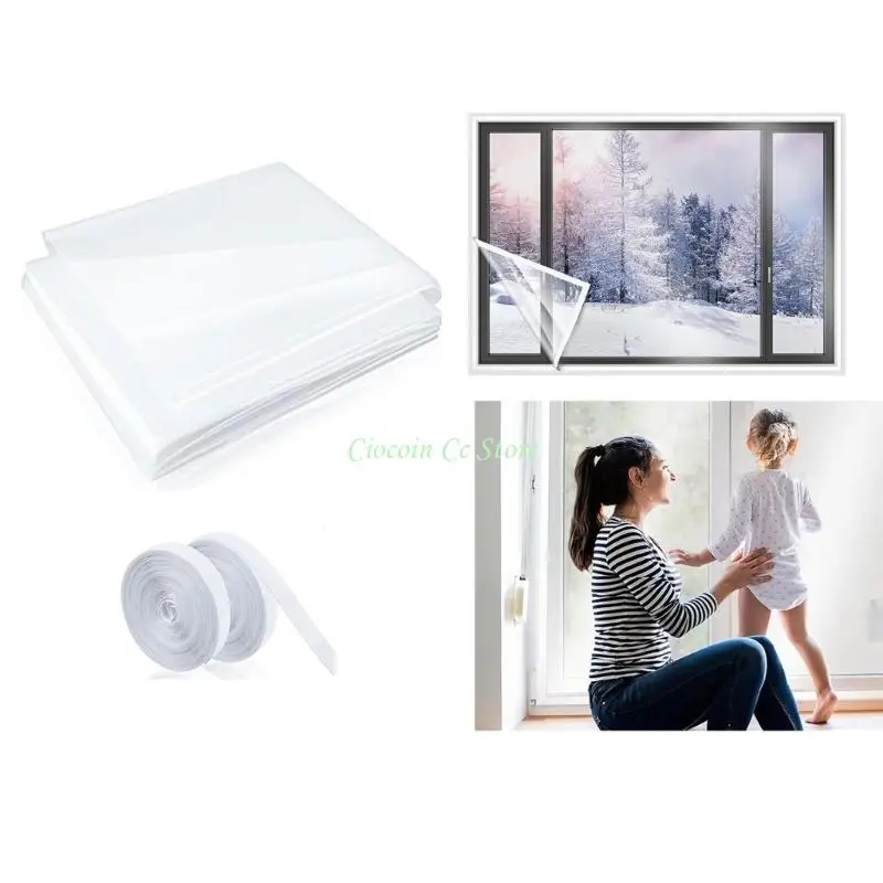 X90F 1 Set Versatile Window Heat Insulation Film Shrink Film Thermal Solution Indoor
