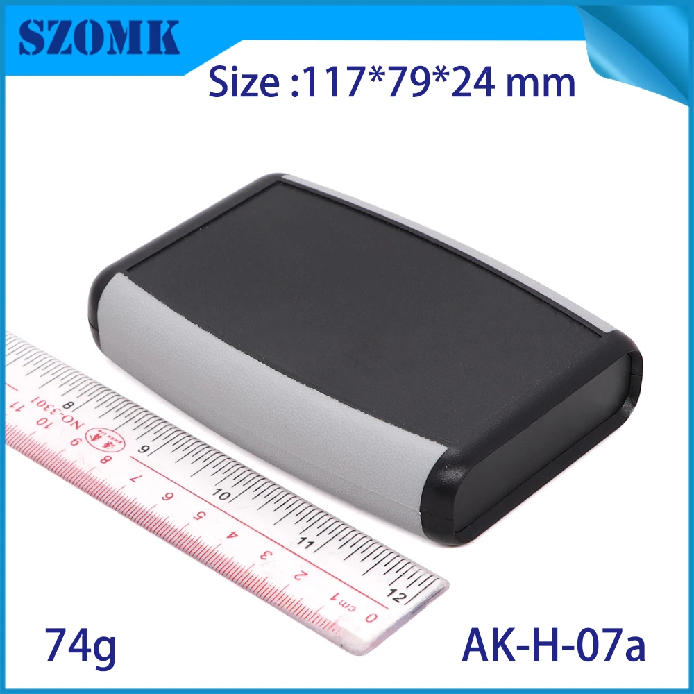 1Piece AK-H-07a 117x77x24mm Plastic abs enclosure 9v handheld battery PCB holder electronics szomk junction housing