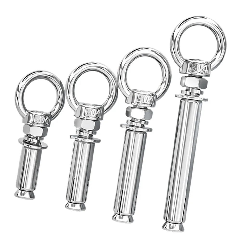 1pc 304 Stainless Steel Expansion Bolts With Ring Hook Anchor Concrete Expansion Eye Bolt Expansion Screws 50-150mm Screw Length