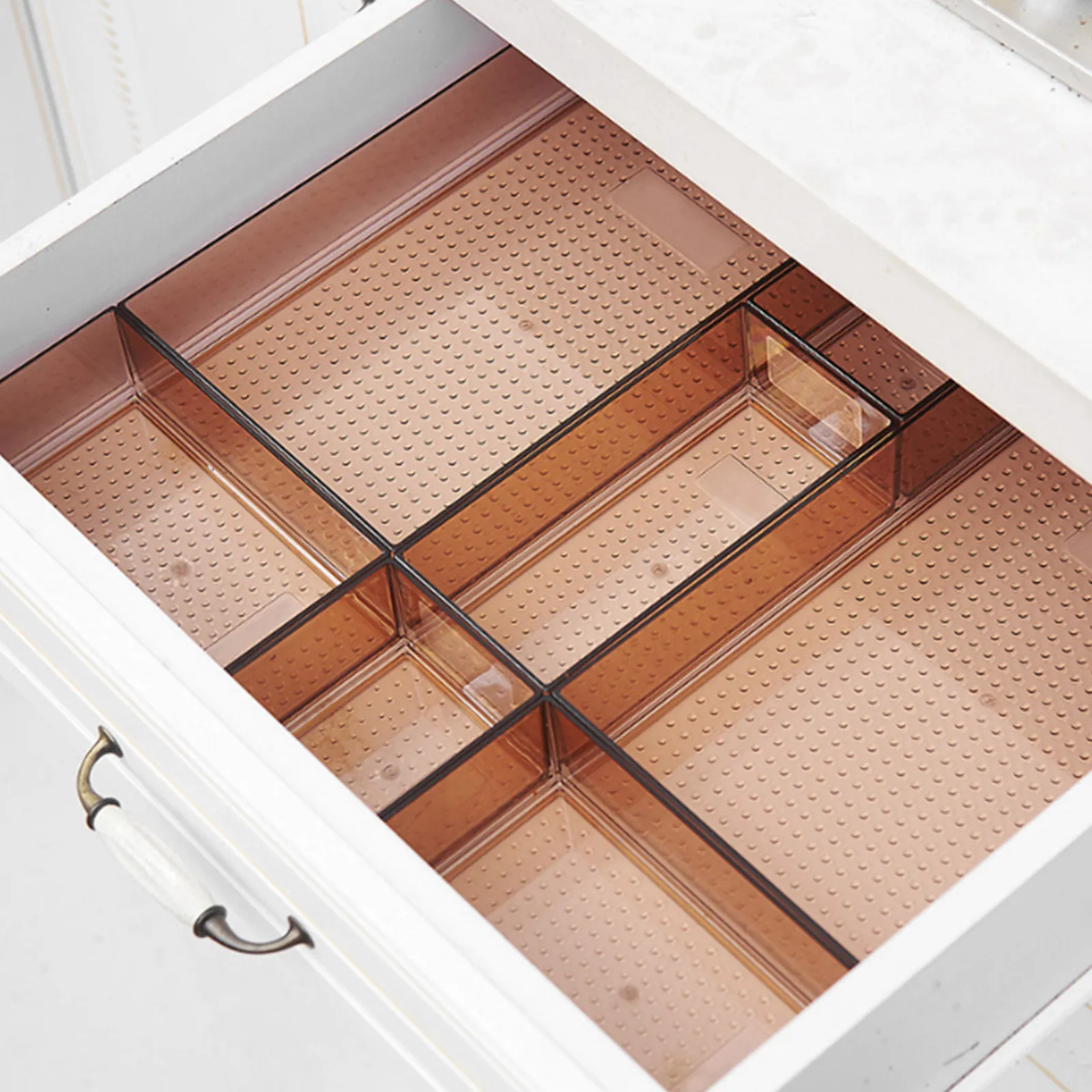 

Набор из 1 органайзера для столовых приборов в ящик, пластиковый контейнер для кухонных принадлежностей, многофункциональный разделительный ящик для хранения, подходит для кухонного обеденного стола