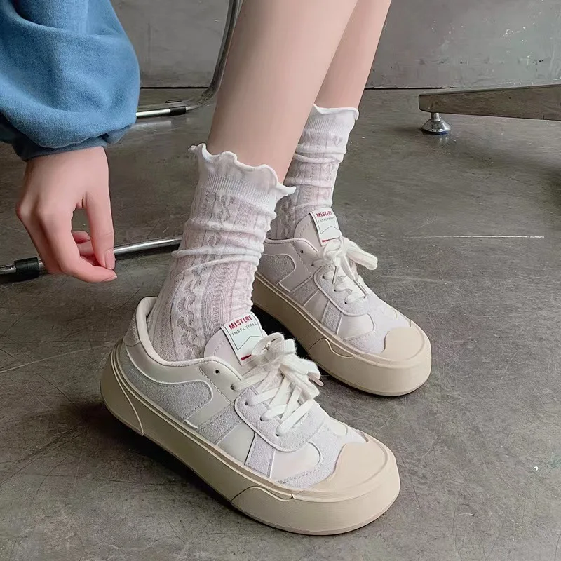 Summer Sweet Ultra Thin White Lace Socks Women\'s Medium Tube JK Japanese Lolita Stacking Socks Breathable Versatile Socks