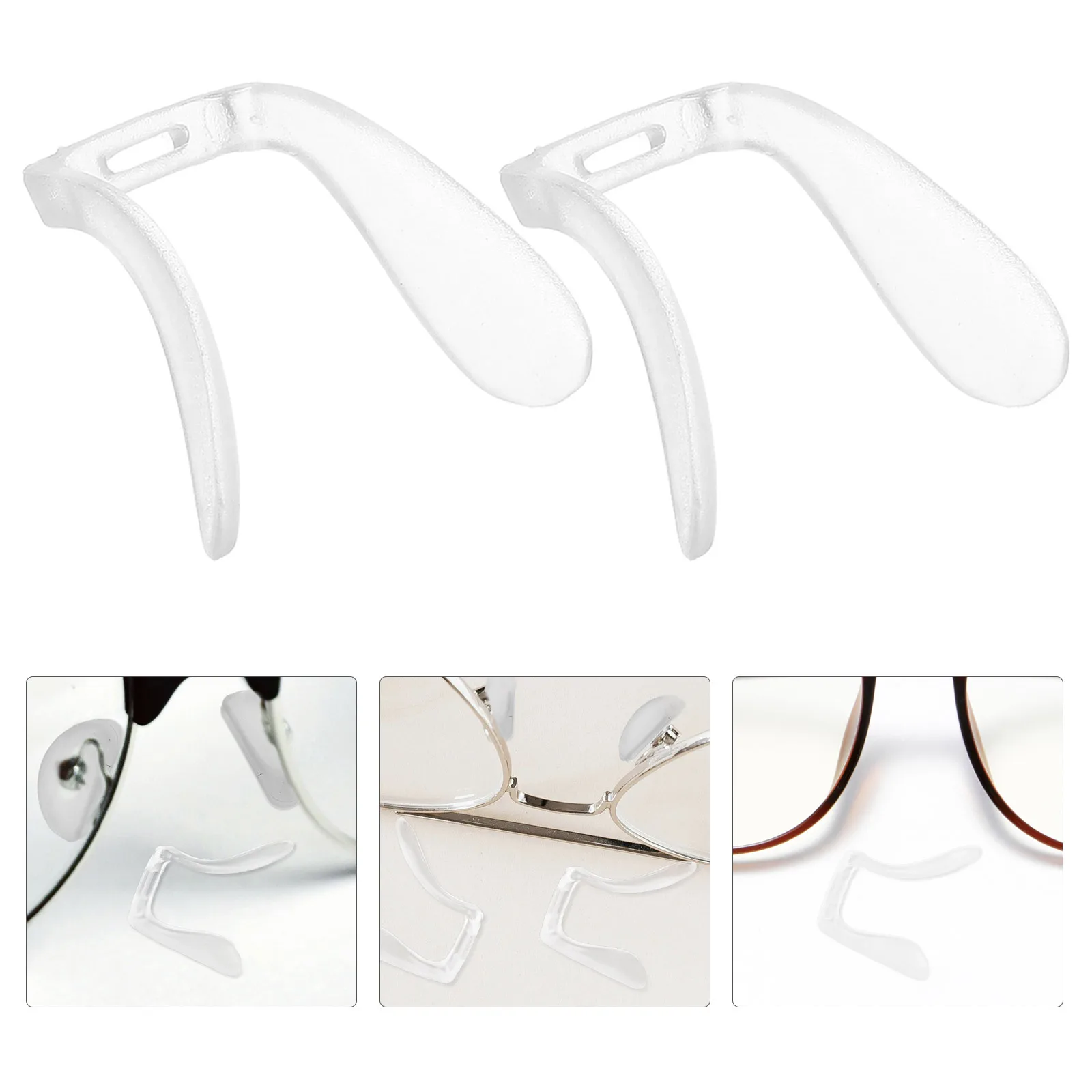 

2Pcs Eyeglass Nose Pads Replacement Push-in Saddle Bridge Nose Cushions Comfortable Stable Fit for Glasses Sunglasses
