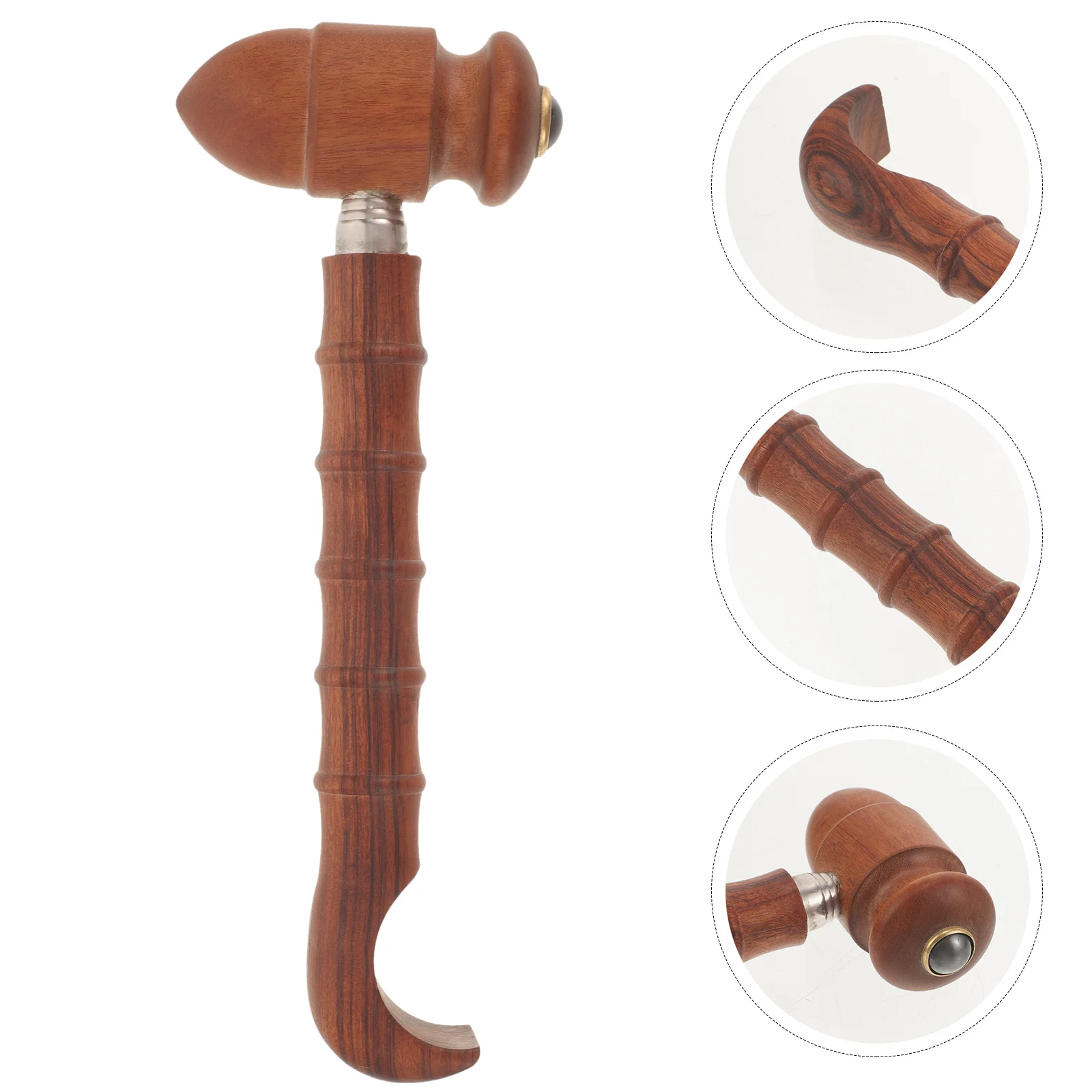 جهاز خدش خلفي متين قابل للتمديد من المعدن الخشبي المحمول لتخفيف الحكة للرجال والنساء هدية عملية لخدش الظهر