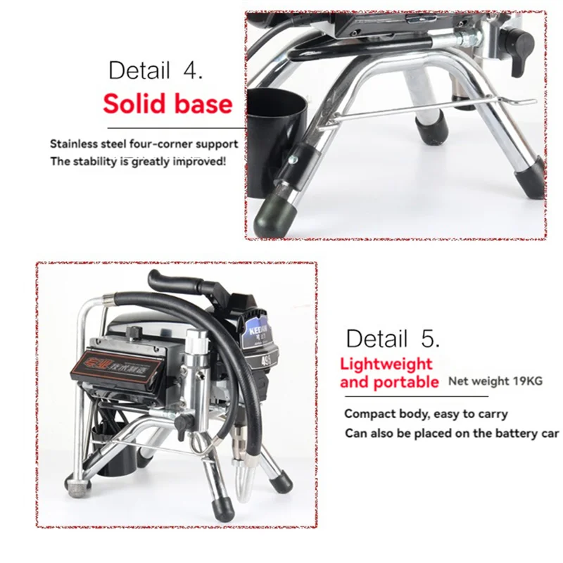 3000W Professional High-pressure Airless Spraying Machine Paint Wall Spraying Machine 395/495 220V Latex Paint Spraying Machine