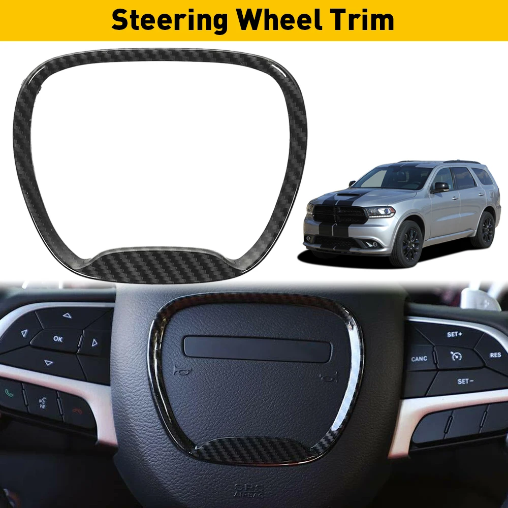 Pegatina de cubierta embellecedora para volante, accesorios para Dodge Challenger Charger 2015-2022 Durango Jeep Grand Cherokee SRT8 2014-2021