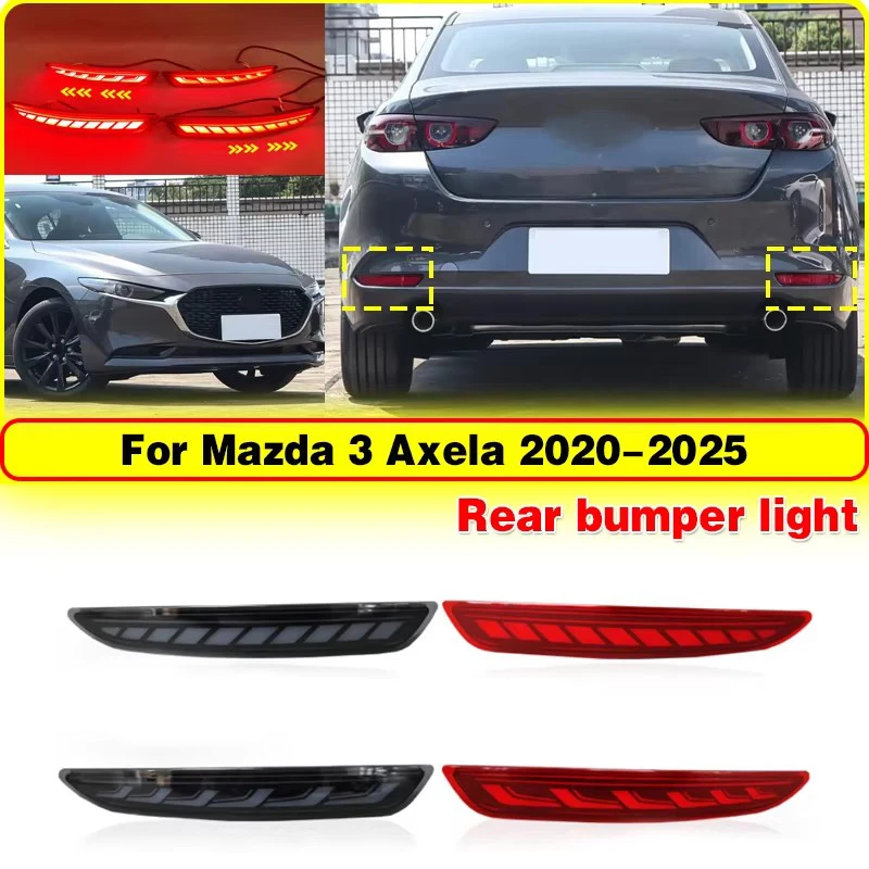 

Для Mazda 3 Axela 2020-2025: Задний бампер, светодиодный отражатель, динамический указатель поворота, стоп-сигнал, аксессуары для модификации