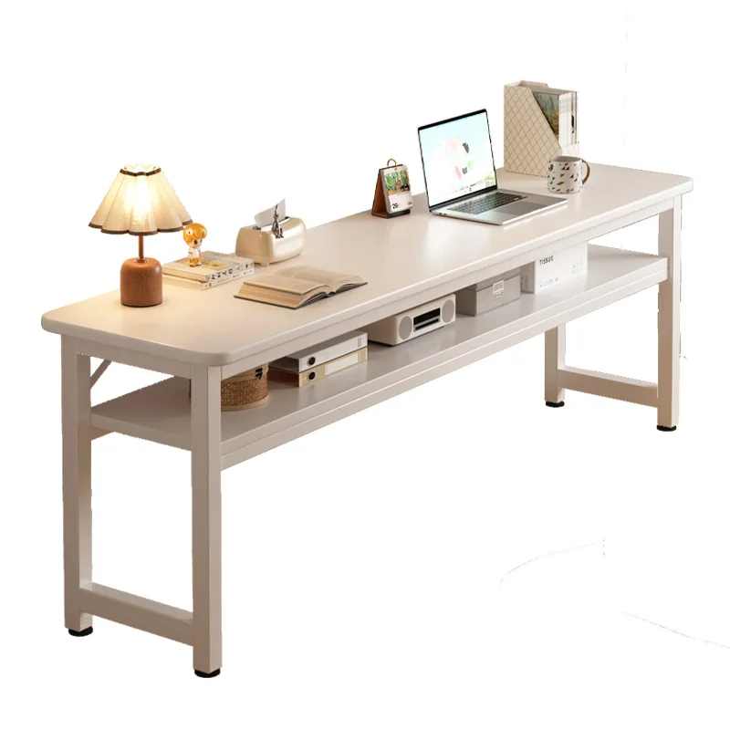 

Customized wall-facing household long desk, bedroom double-layer office computer desk, simple double student table desk