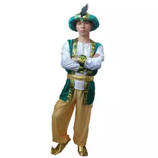 هالوين تأثيري الكبار الأطفال حفلة تنكرية الكرة علاء الدين الأمير الملك أداء الوالدين والطفل زي Ele ثوب مسائي