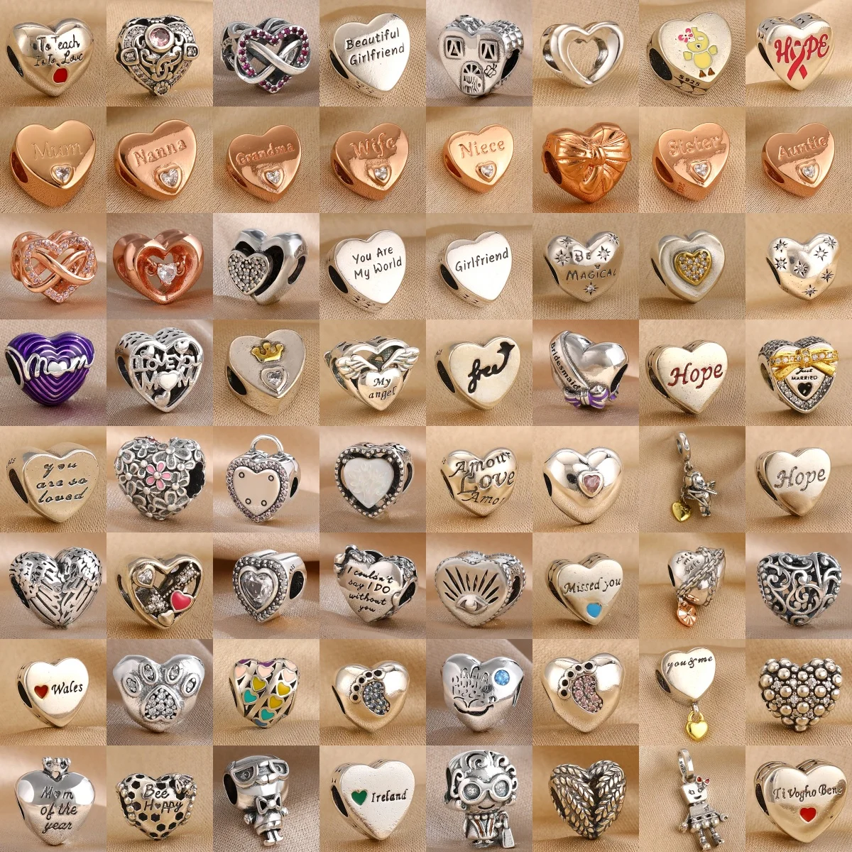 

2026 New Europe Paw Heart Charm Robot Angle Bead Fit Original Bracelet DIY Women Jewelry Gift 925 Silver Making Accessories