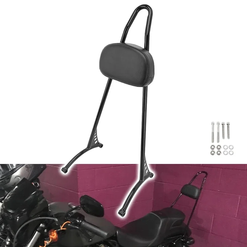 

For Harley Sportster Forty-Eight Iron 883 1200 XL 48 72 2004-Later Motorcycle Triple Polished Rear Sissy Bar With Backrest Pad