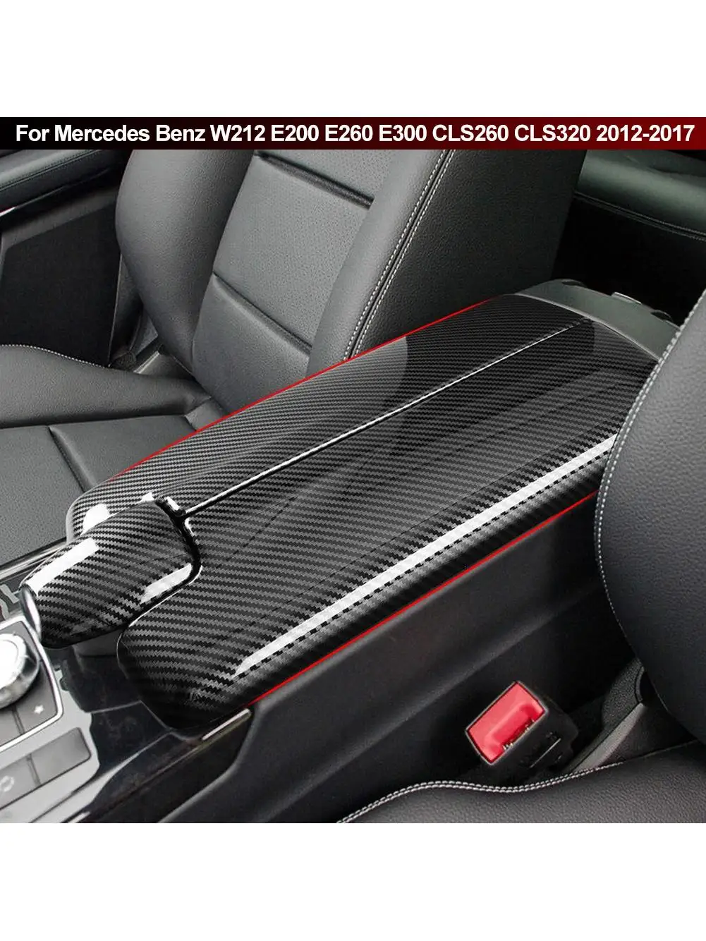 LHD centralny zamek samochodu schowek w podłokietniku wykończenie panelu rama pokrywy dla Mercedes Benz E CLS klasa W212 W218 E200 E260 E300 CLS260 — 2
