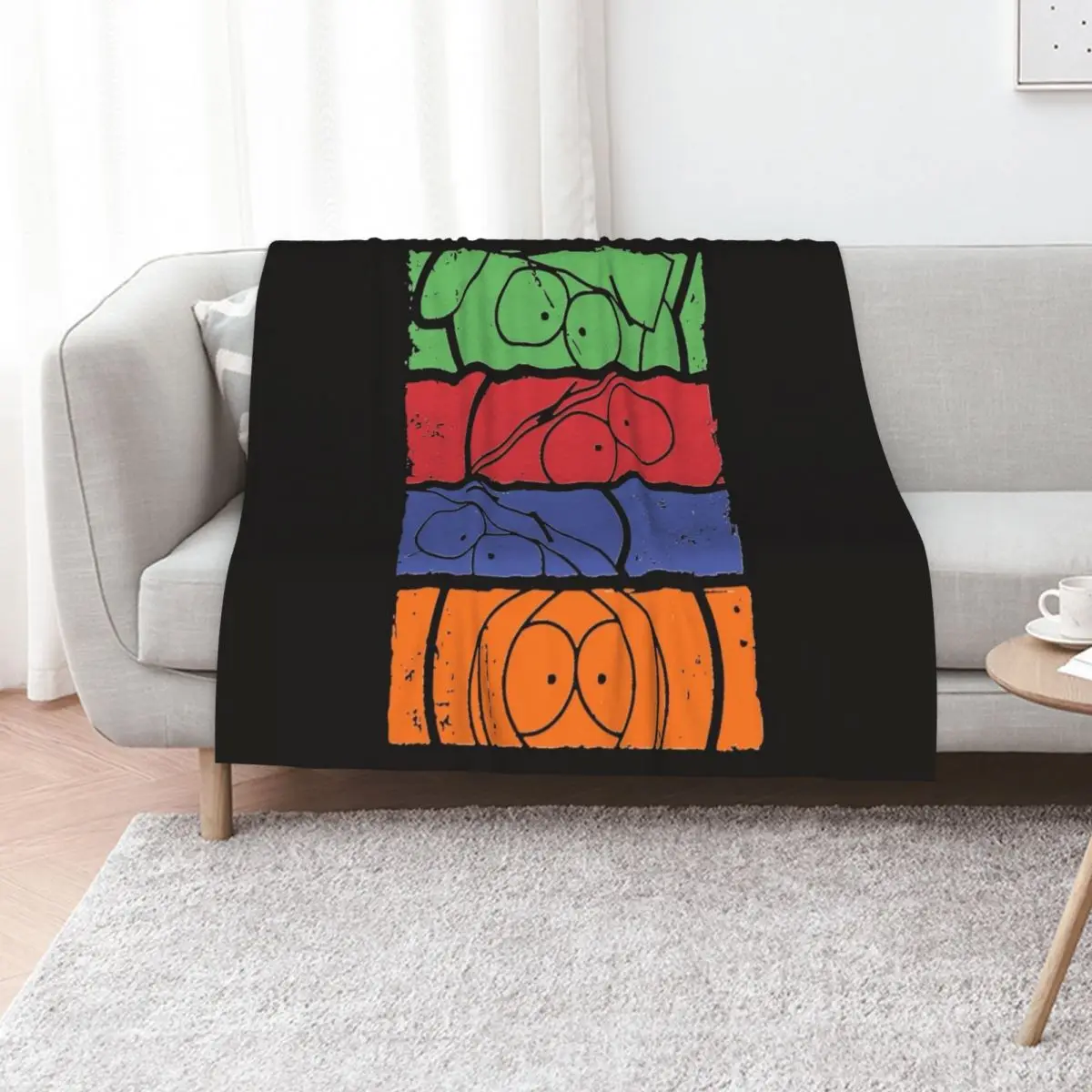 South Park minimal Throw Blanket Stylish Warm Blanket for Living Room Bedroom