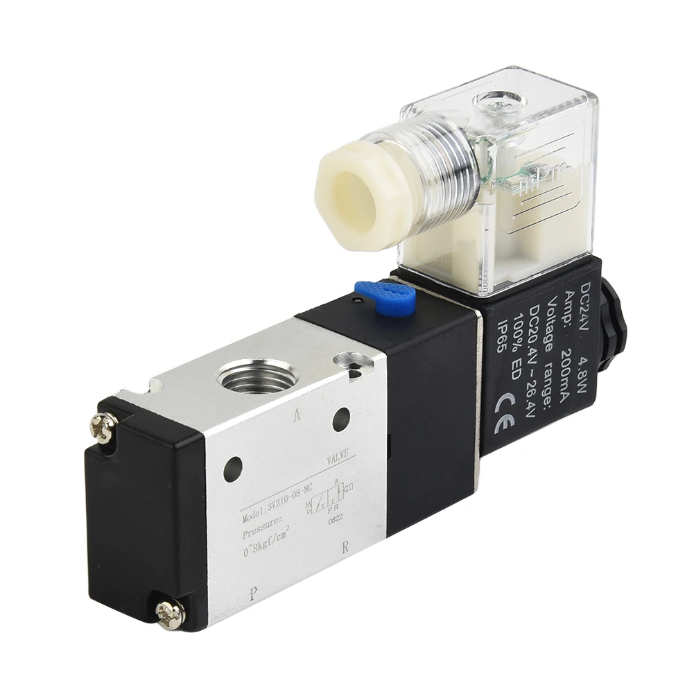 Pneumatic Solenoid Valve High Quality Pneumatic Solenoid Valve AIRTAC Style 3 Way 2 Position DC24V Air Control