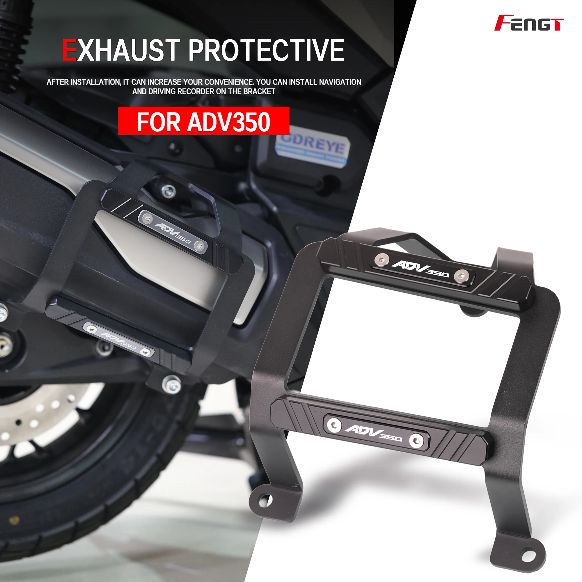 

For HONDA ADV350 2022-2025 Motorcycle ADV 350 Exhaust Pipe Protection Exhaust Anti-Collision Brackets Exhaust Guard