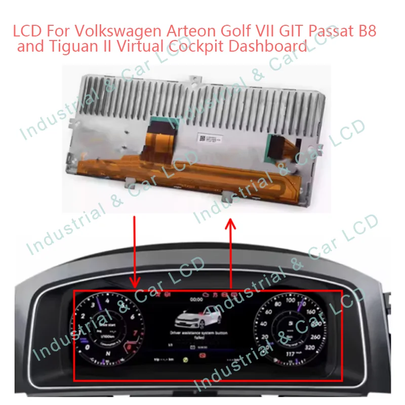 

A10605300 LPM123G218A Оригинальный 12,3-дюймовый ЖК-дисплей для Volkswagen Arteon Golf VII Passat B8 и Tiguan II Приборная панель виртуального кабинета