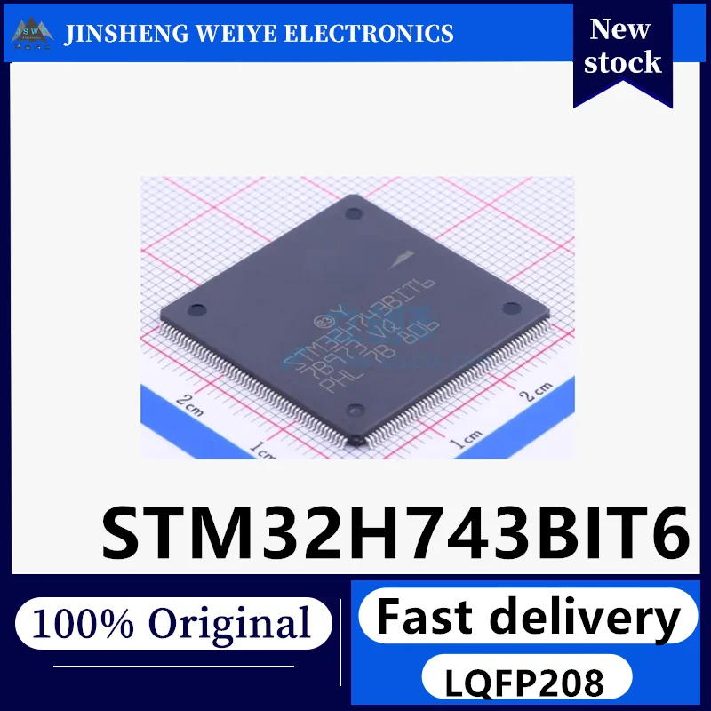 (1/5 unit) Brand New Original STM32H743BIT6 with DSP and DP-FPU High-Performance ARM Cortex LQFP-208 In Stock Electronic Device