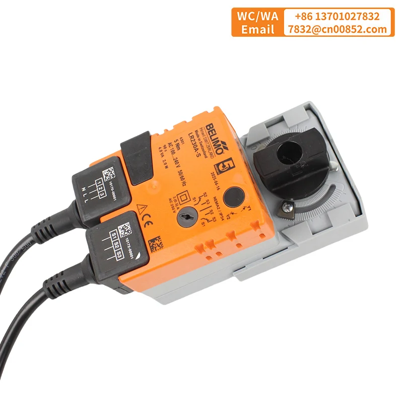 Belimo 5NM LR230A-S AC230V AC220V المحرك الدوار المفتوح والإغلاق للصمامات الكروية مع مفتاح مساعد متكامل 90S CE في المخزون