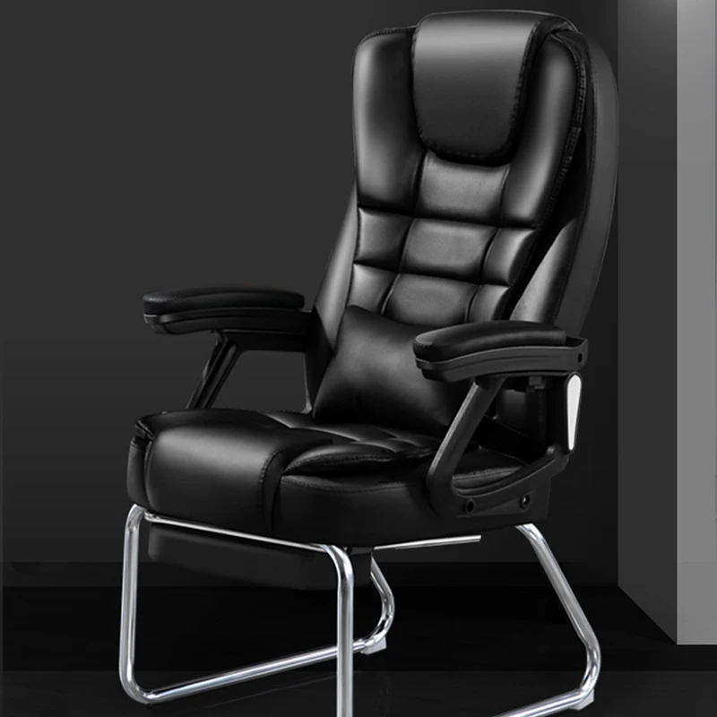 Executive Back Cushion Stretch Office Chair Full Body Modern Recliner Work Chair Footrest Soft Silla Plegable Office Furniture