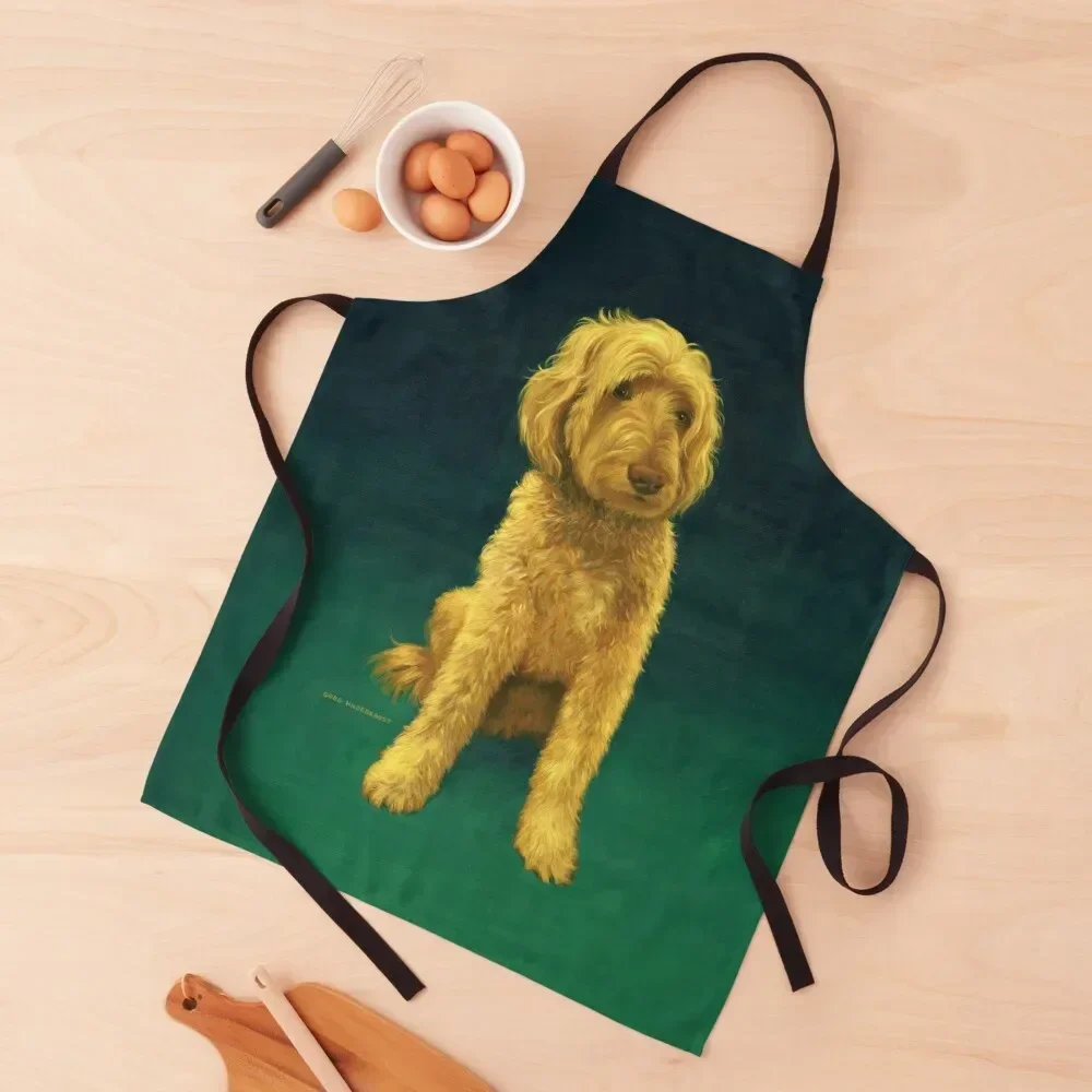 Golden-Doodle-Whoodle Apron Kitchen Supplies work gowns for women cleaning with pockets Things For Kitchen Apron