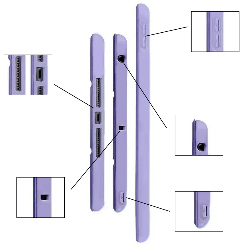 Чехол для iPad 5/6/7/8/9/10 поколения, аксессуары для iPad Air 1/2/3/4/5 Pro 12,9 Pro 11 Mini 6, защитный чехол