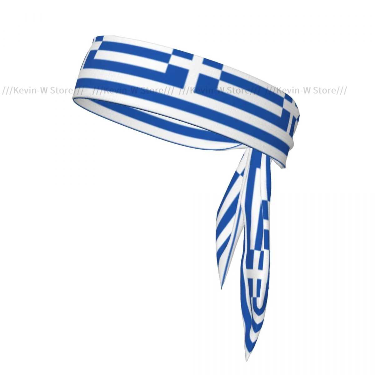 Tie Headbands Flag Of Greek Sports Head Band Athletic Sweatband Bandana Sweat Wicking