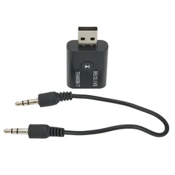 Bluetooth 5.0 Transmitter Receiver 2 IN 1 Wireless Audio 3.5mm USB Aux Adapter Car HIFI Audio Wireless Audio Receiver 42*25*11mm
