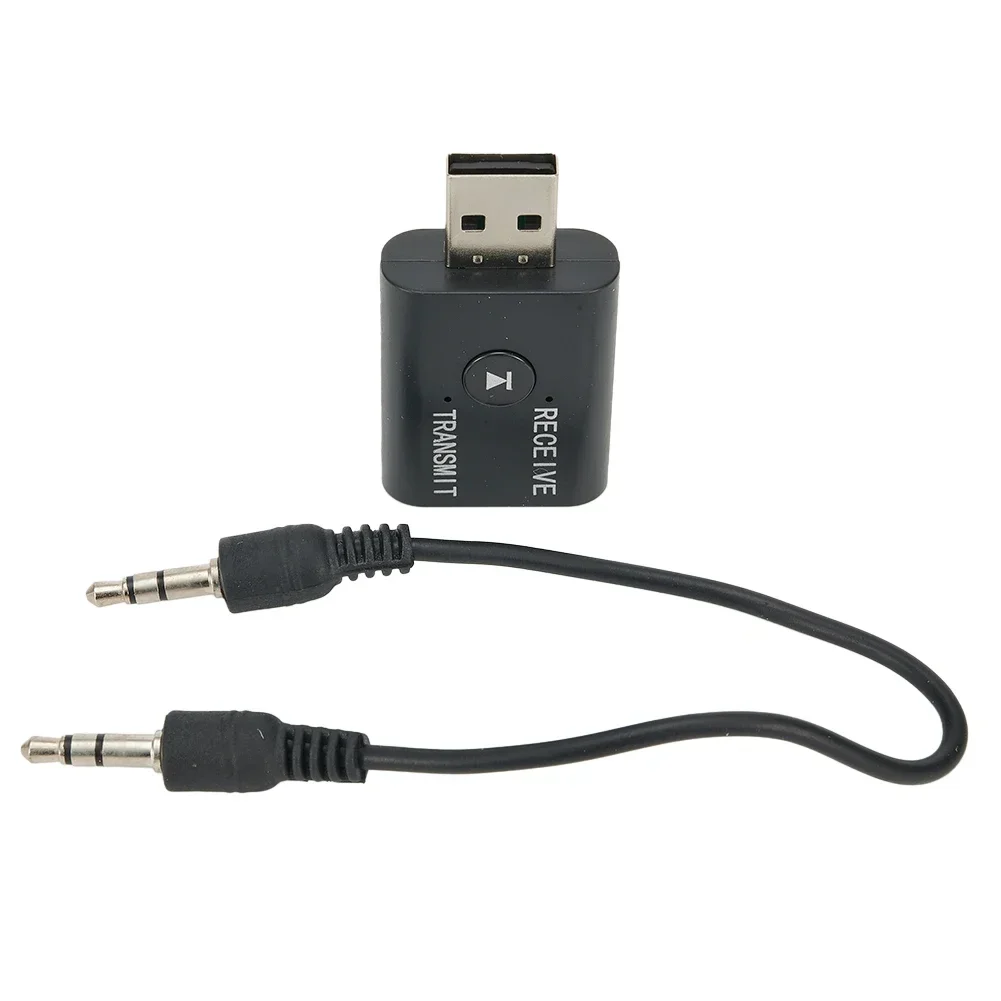 Bluetooth 5.0 Transmitter Receiver 2 IN 1 Wireless Audio 3.5mm USB Aux Adapter Car HIFI Audio Wireless Audio Receiver 42*25*11mm