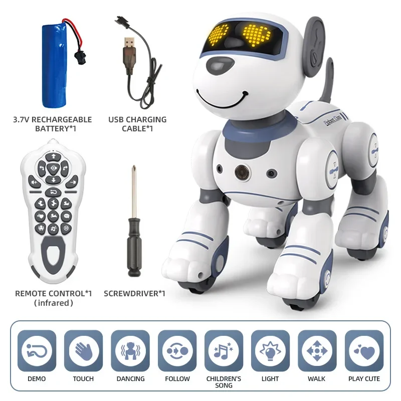 

Robot Dog Remote Control Stunt Walking Dancing Electric Pet DogRemote Control Magic Pet Dog Toy Intelligent Touch