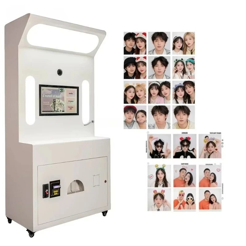 Customized New Korean Self Service Instant Photo Booth Vending Machine with Built-in Printer  for Passport Photo