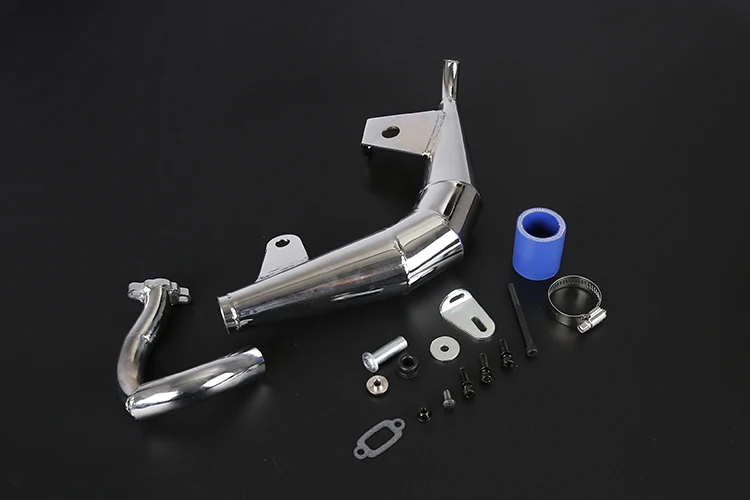 Chrome Steel Tuned Exhaust Pipe fit LOSI 5IVE-T