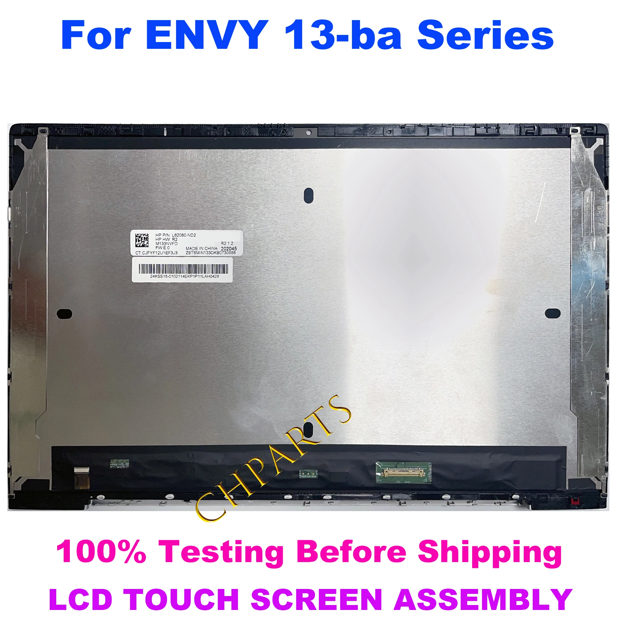Imagem -02 - Lcd Touch Screen Substituição do Conjunto Fhd M133nvfd para hp Envy 13-ba 13t-ba Série 13 ba Tpn-c145 B133hac02.0 L813001j0 133