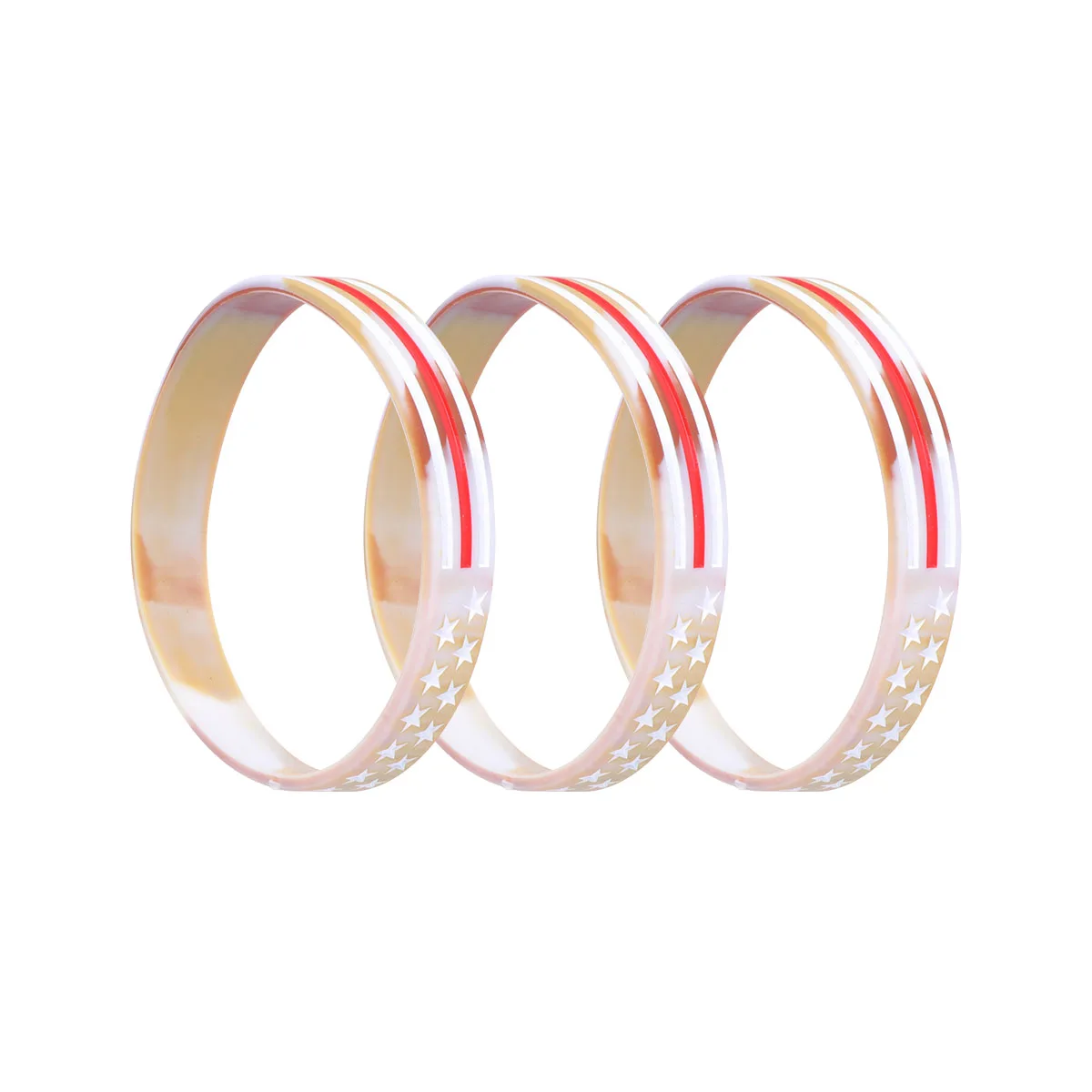 

3 PCS Silicone Bracelet 2020 Wristband Bracelets Wristbands Party Straps Stripe
