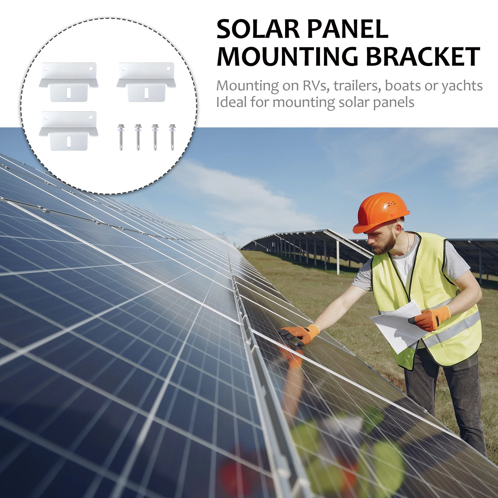 

4pcs Photovoltaic Panel Mounting Bracket Aluminum Alloy Z-Type For Rv Boat Trailer Caravan System Corrosion-Free