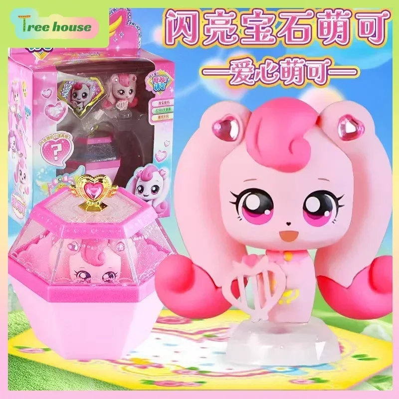 Anime Catch Teenieping Season4 Sparkling Gemstone Collection Anime Figures Kawaii Princess Christmas Birthday Gift Toys for Kids