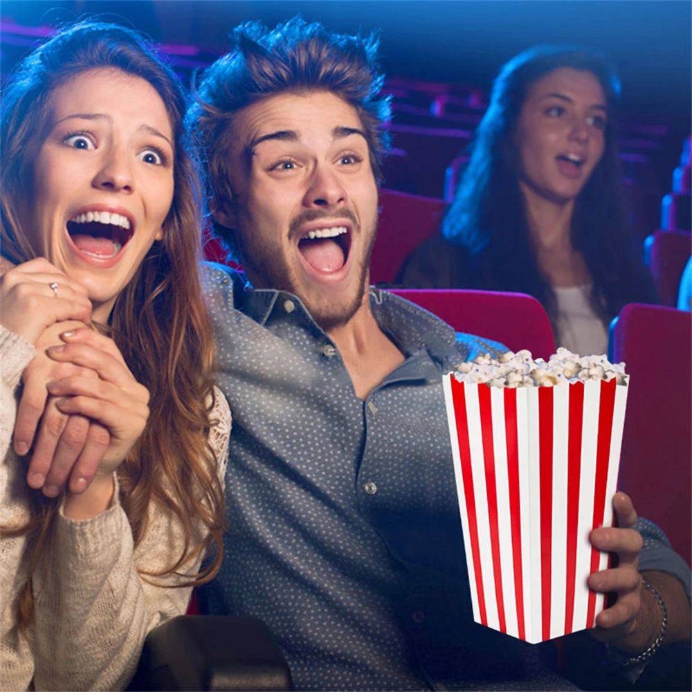 20/50 قطعة صندوق الفشار البطاطس المقلية كوب مشاهدة الفيلم إمدادات الاطفال حفلة عيد ميلاد الحسنات وجبة خفيفة صندوق حاوية لوازم الزفاف عيد الميلاد