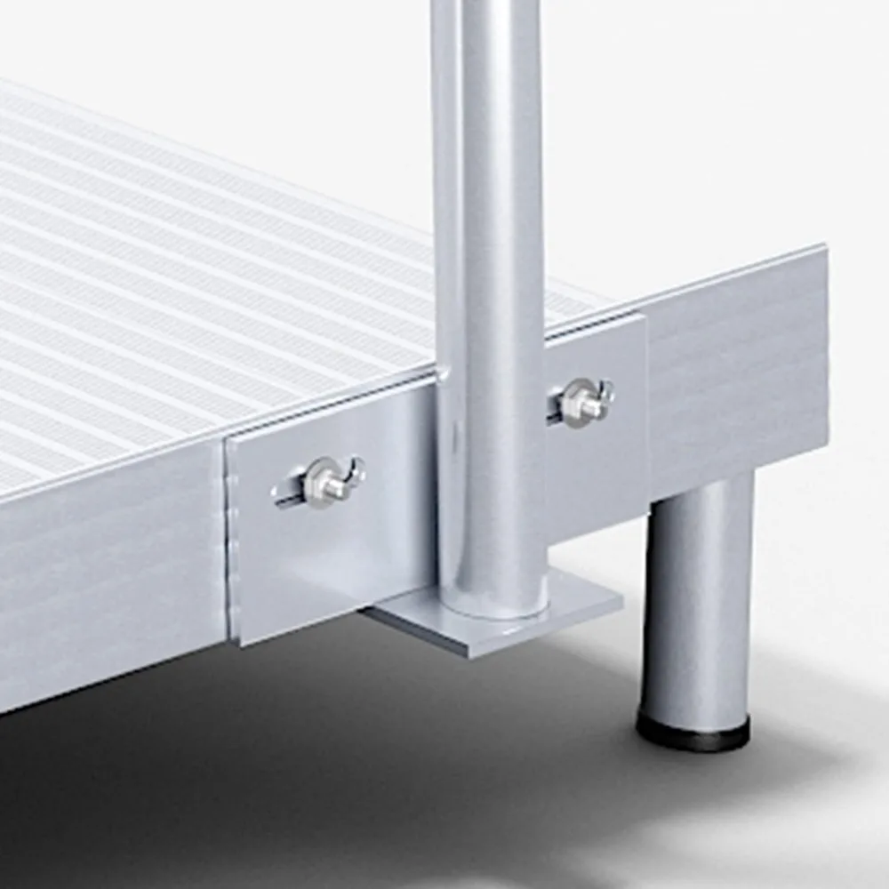 Rampit USA Empower Series Rampa semi-portátil para cadeira de rodas de alumínio de 36 polegadas de largura com pernas (rampa e corrimãos, 72 polegadas)