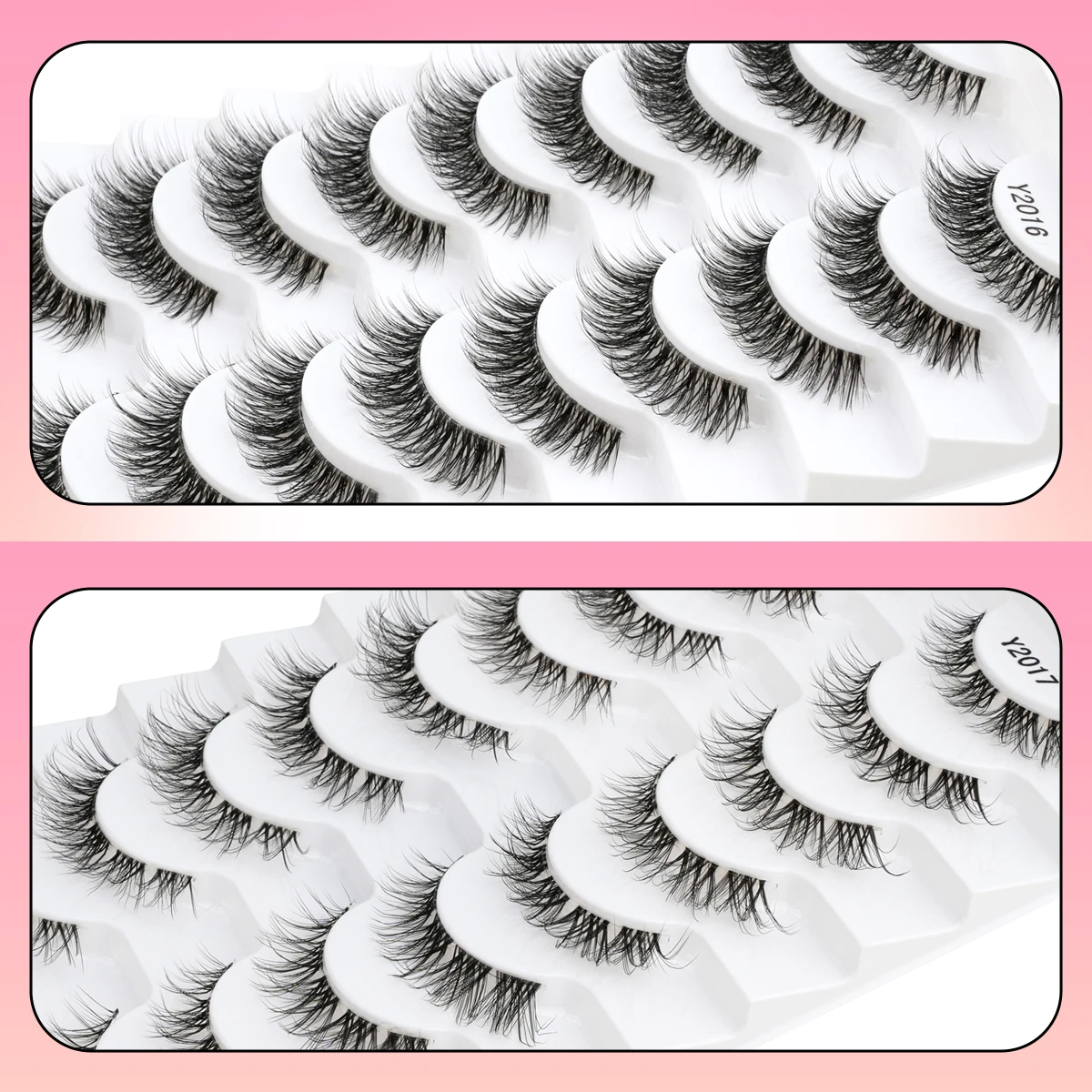 3/10 Pairs Natural Eyelash Extension Hand Made False Lashes Fluffy Fake Half Lashes Soft 3D Mink Lashes Makeup Faux Cilios Tools