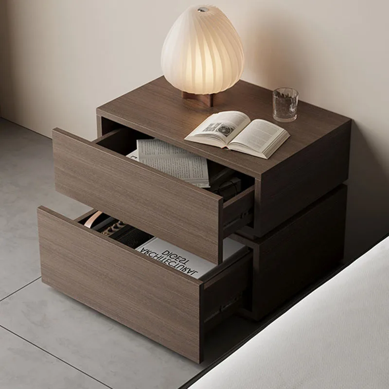 Mesita de noche sencilla de madera, mesita de café pequeña nórdica, librero, archivadores, mesita de noche decorativa, muebles de salón