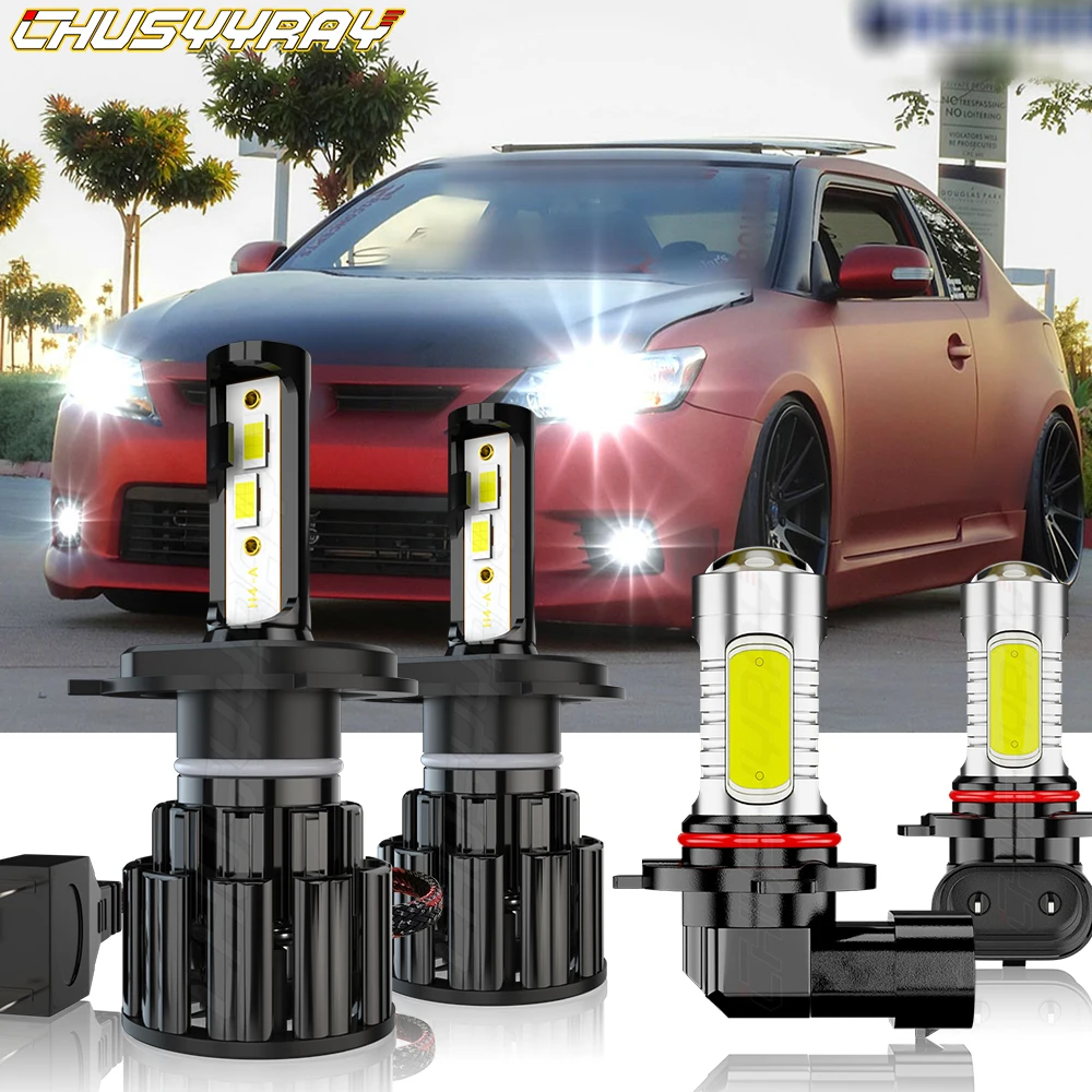 

CHUSYYRAY Compatible For Scion XB 2004 2005 2006 4X LED Headlight High-Low Beam Fog Light Bulbs Combo Kit 6000K Car accsesories