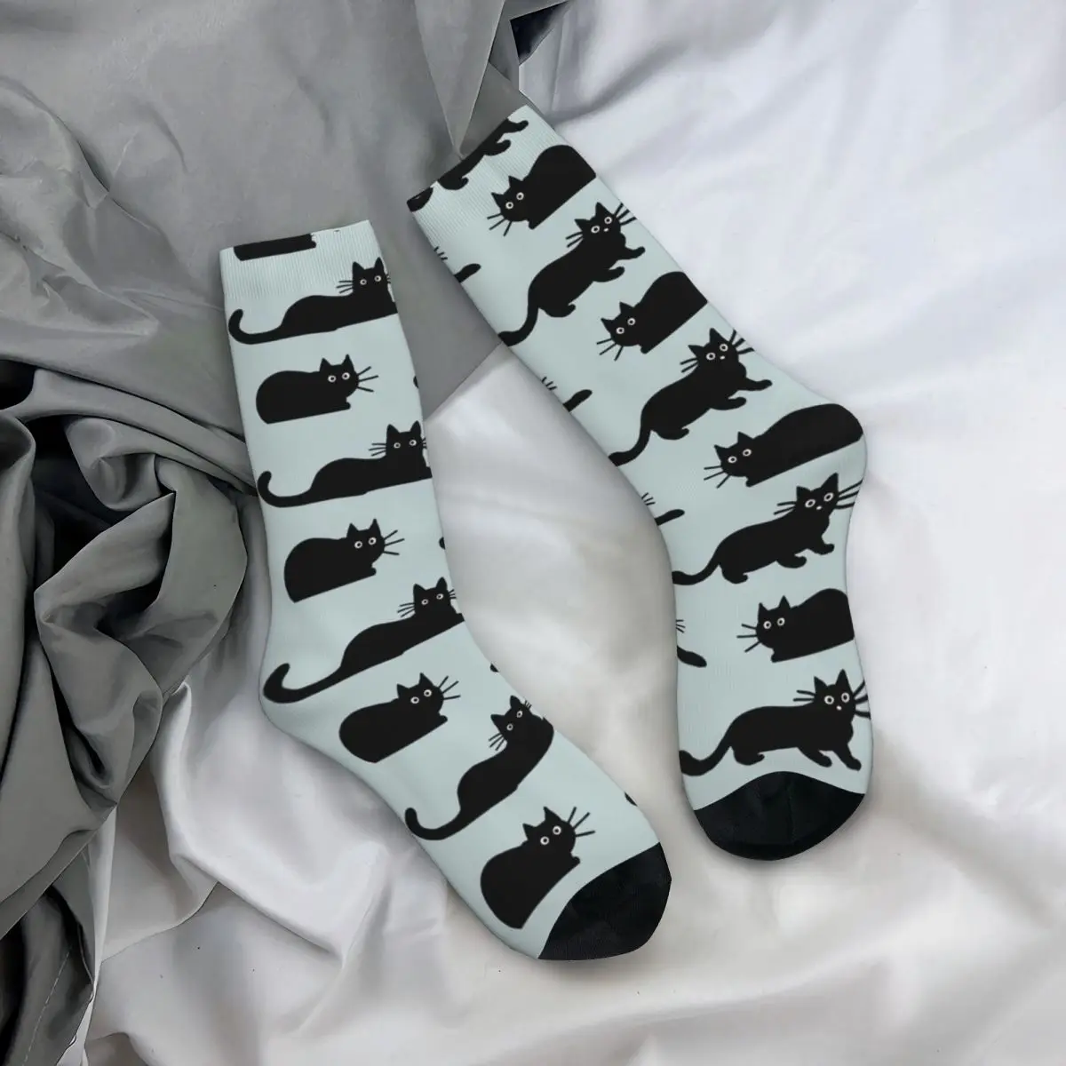 

Black Cat Kitty Lover Socks Men's Women's Polyester Casual Socks Novelty Spring Summer Autumn Winter Socks Gifts