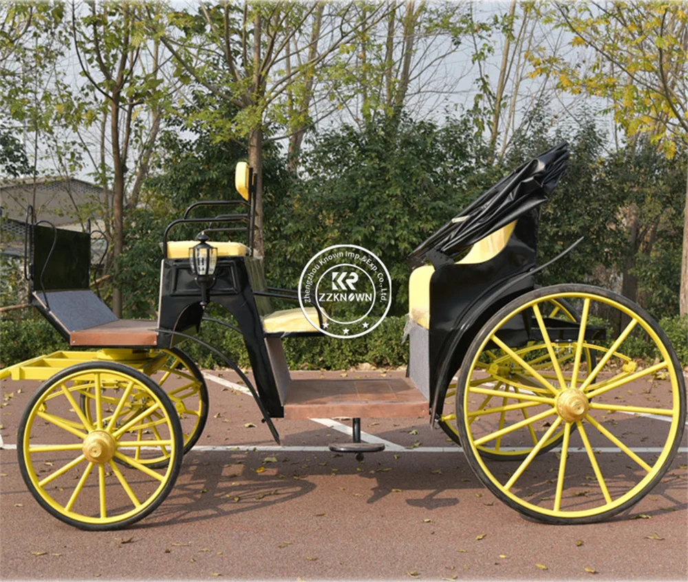 Carro turístico de cuatro plazas, carrito de caballos, personalizado, boda