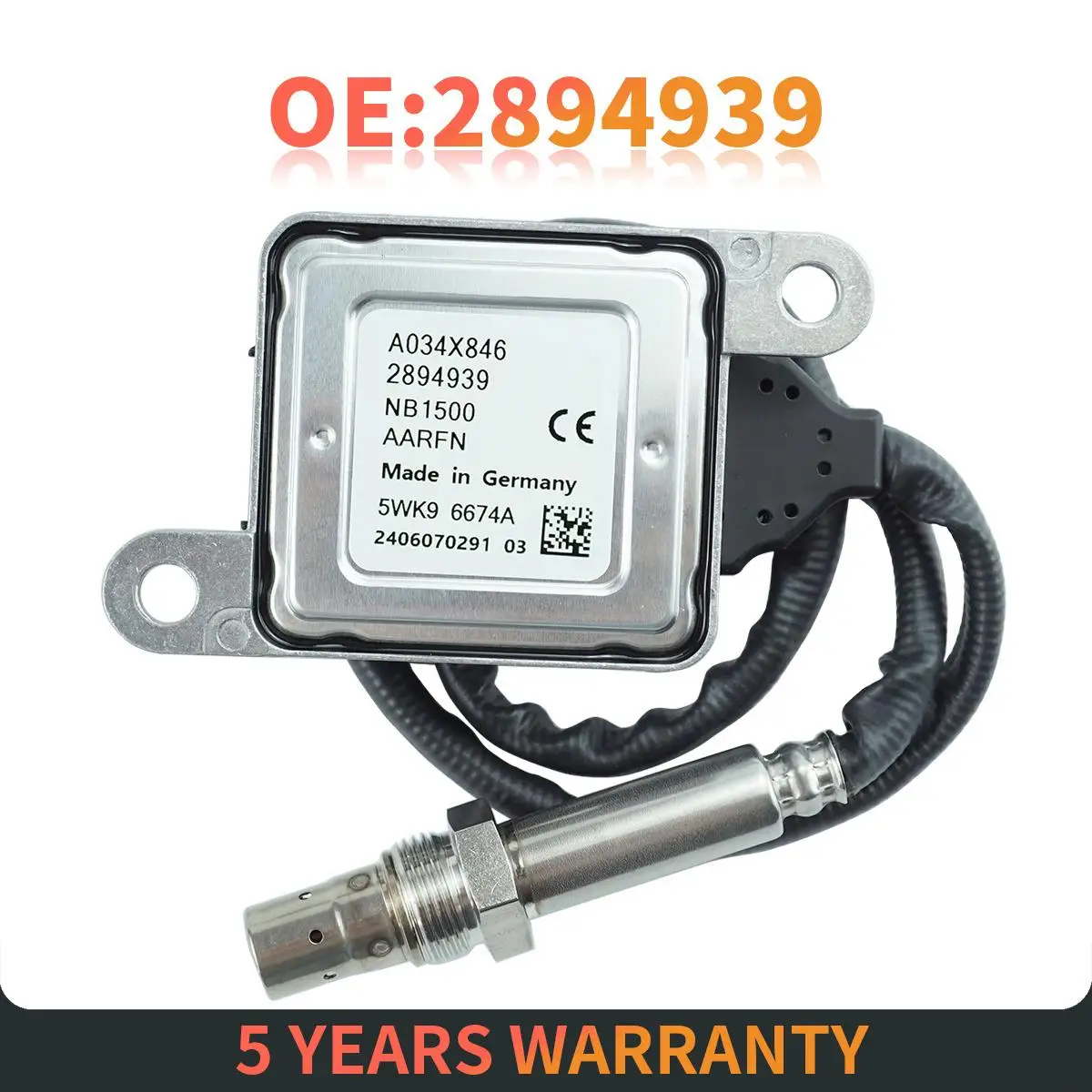 Fits for Freightliner M2 Cummins NOx Sensor OE 2894939 New Nitrogen Oxides Sensor 5WK96674A