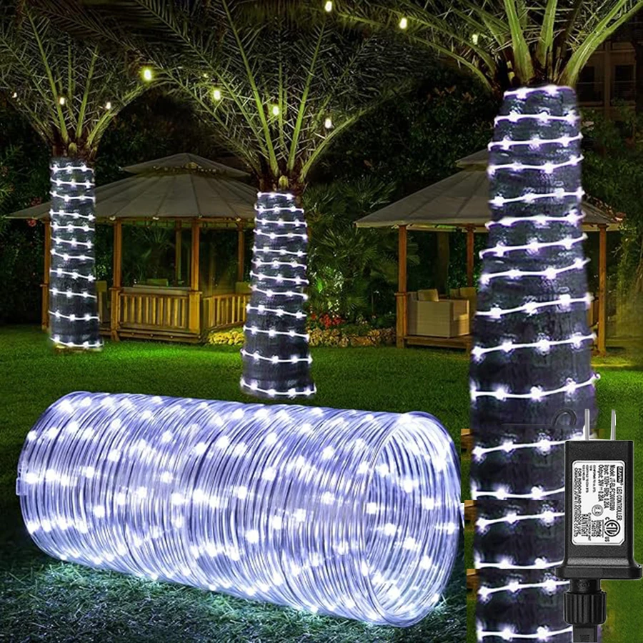 DC24V 20M 50M 100M LED Rope String Light Outdoor Christmas String Light Flexible Tube Fairy Lights for Garden Steps Pool Decor