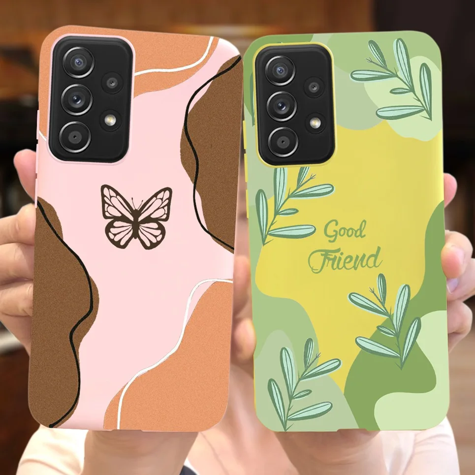 For Samsung A13 A23 A33 A53 A73 Galaxy Case Ins Forest Style Fashion Coque Fundas On Galsxy A53 A13 5G Soft TPU Silicone Etui