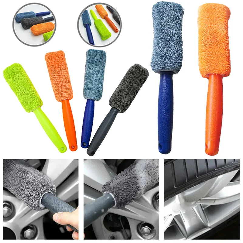 

Car Wash Multifunctional Portable Microfiber Wheel Tire Rim Cleaning Brush Long Handle Washing Tool Motorcycle Auto WashingTools