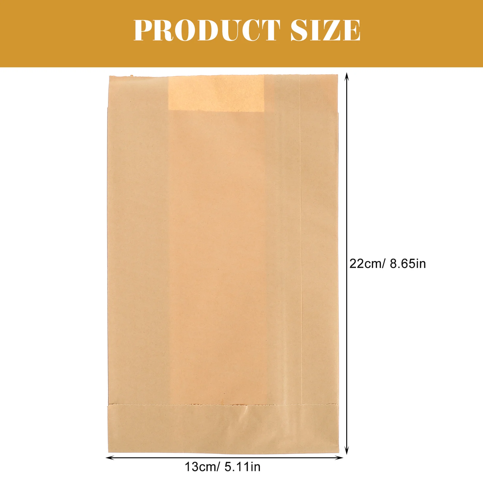 50 Pcs Kraft Paper Packaging Bag Candy Pastry Gift (Medium Size) 50pcs Bakery Bags Sandwiches Take Out